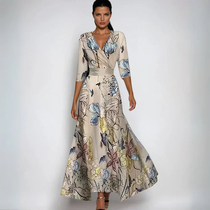 Donna - Elegancka sukienka w kwiaty 