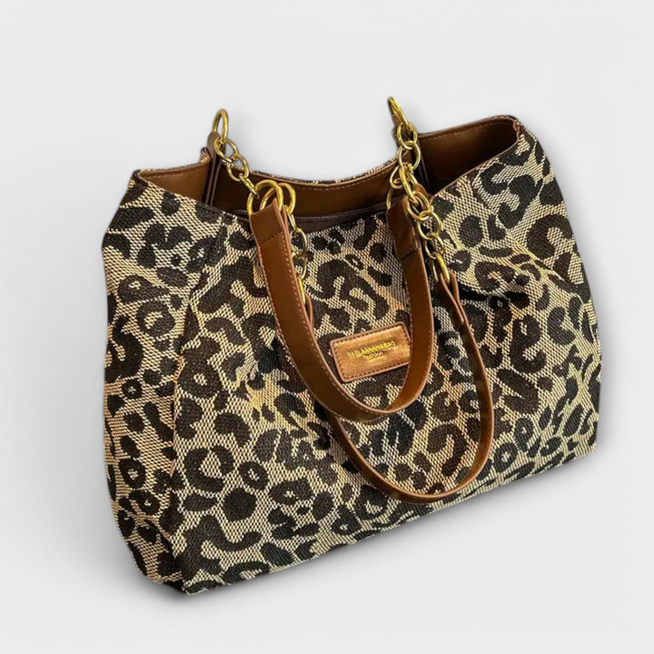Barbara's Bags - Canvas Bag with Leopard Print