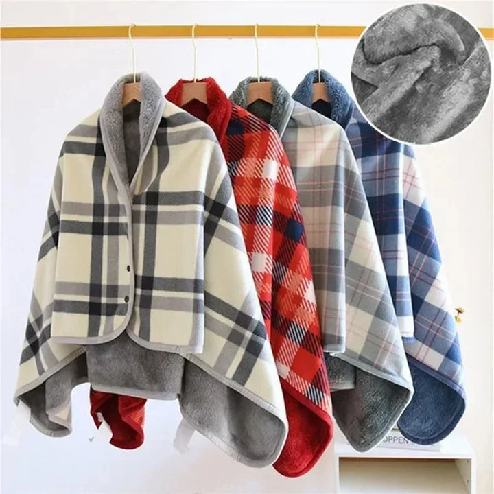 Wearable Plaid Fleece Blanket