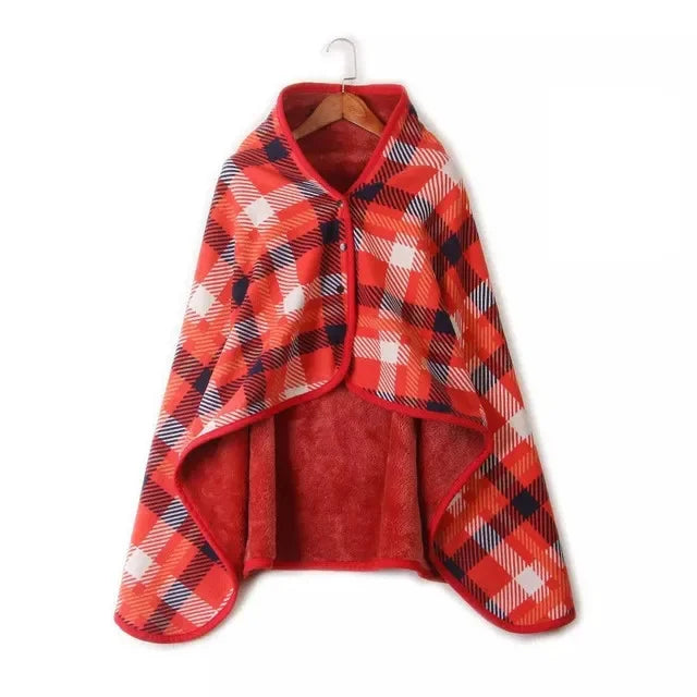 Wearable Plaid Fleece Blanket