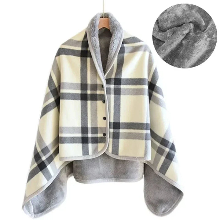 Wearable Plaid Fleece Blanket