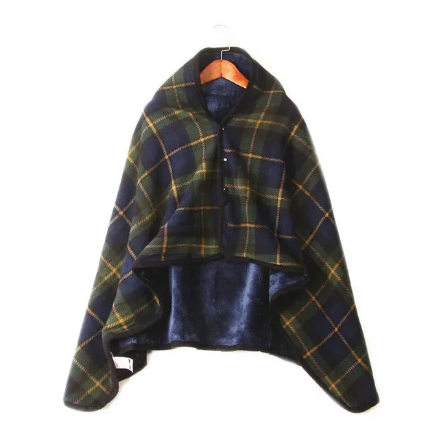 Wearable Plaid Fleece Blanket