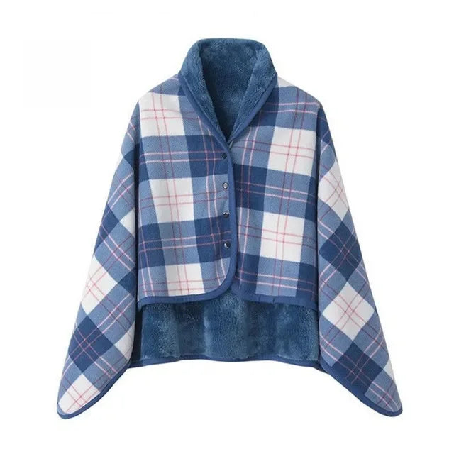 Wearable Plaid Fleece Blanket