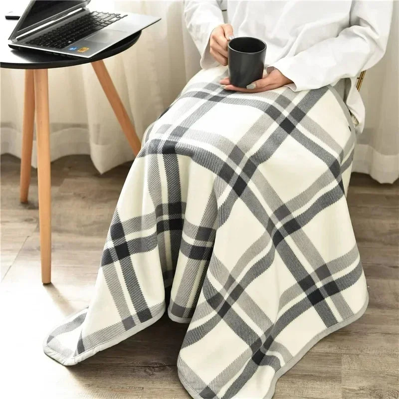 Wearable Plaid Fleece Blanket
