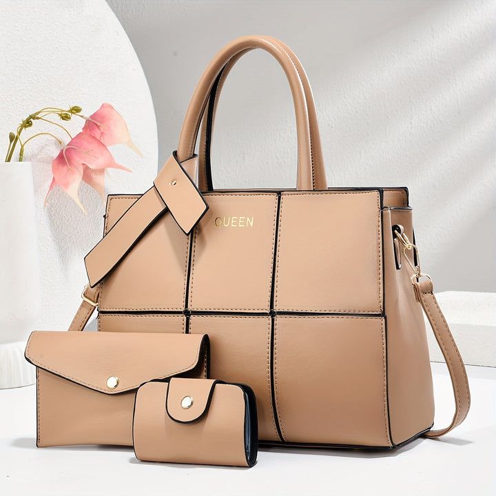 Barbara's Bags - Chic Leather 3-Piece Leather Bag Set
