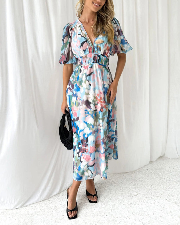 Elvira - Długa sukienka w stylu boho chic
