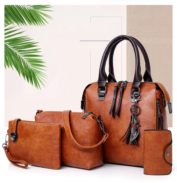 Barbara's Bags - Essential 4-Piece Leather Bag Set