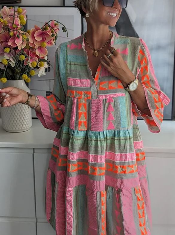 Julie – Elegancka i kolorowa sukienka 