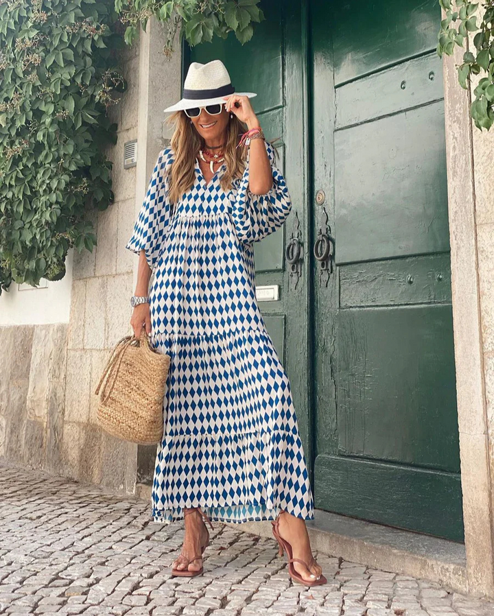 Elin | Bawełniana sukienka maxi w stylu boho