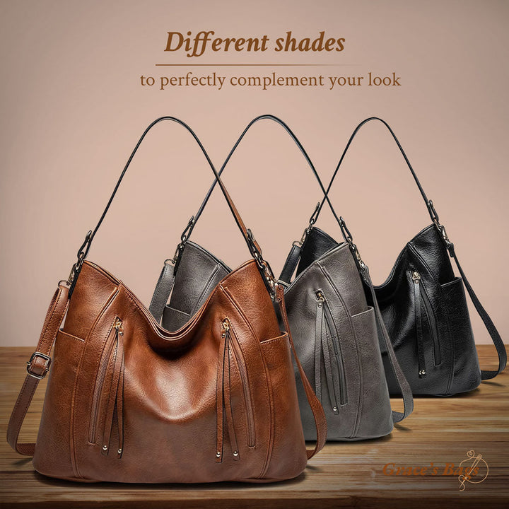 Barbara's Bags - Luxurious Elegance Leather Shoulder Bag