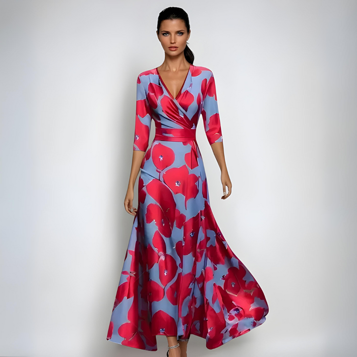 Donna - Elegancka sukienka w kwiaty 