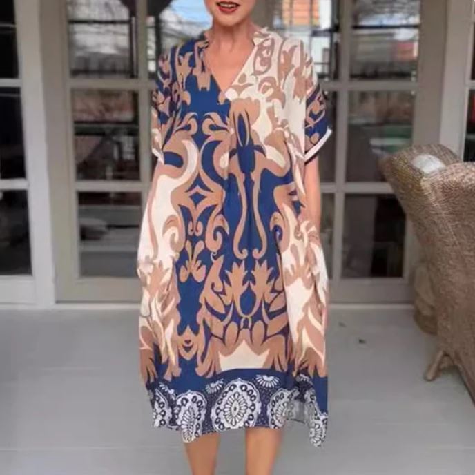 Odette - Elegancka sukienka z dekoltem w serek 