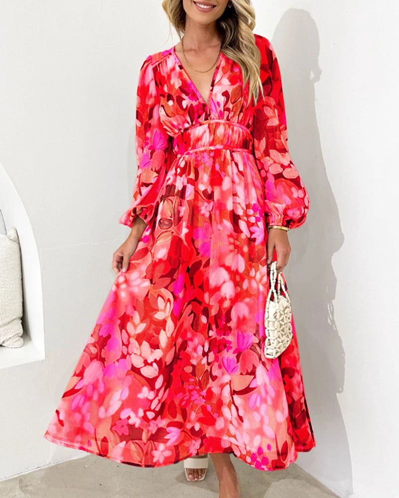 Elvira - Długa sukienka w stylu boho chic