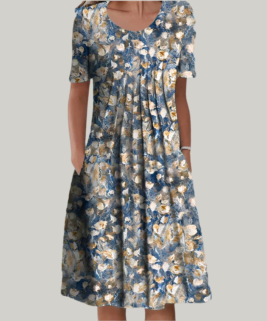 Rachel - Elegancka sukienka z kwiatowym nadrukiem 