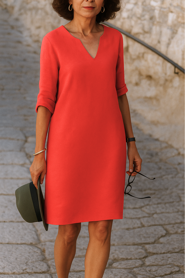 Lea – Elegancka sukienka z dekoltem w serek 