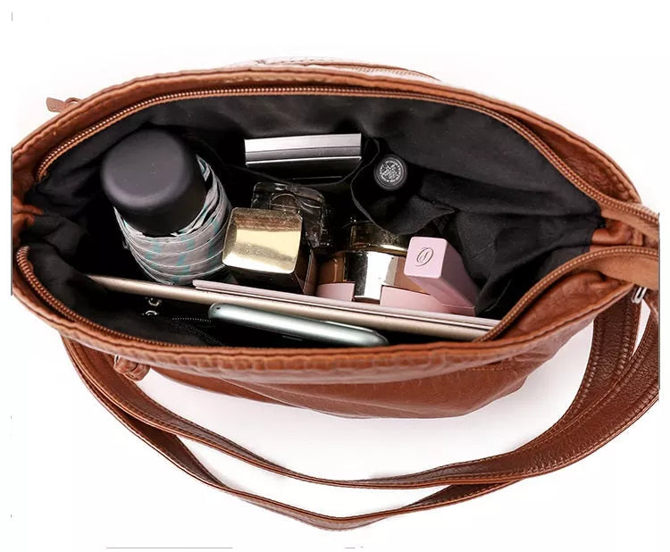 Barbara's Bags - Vintage Charm Leather Crossbody Bag