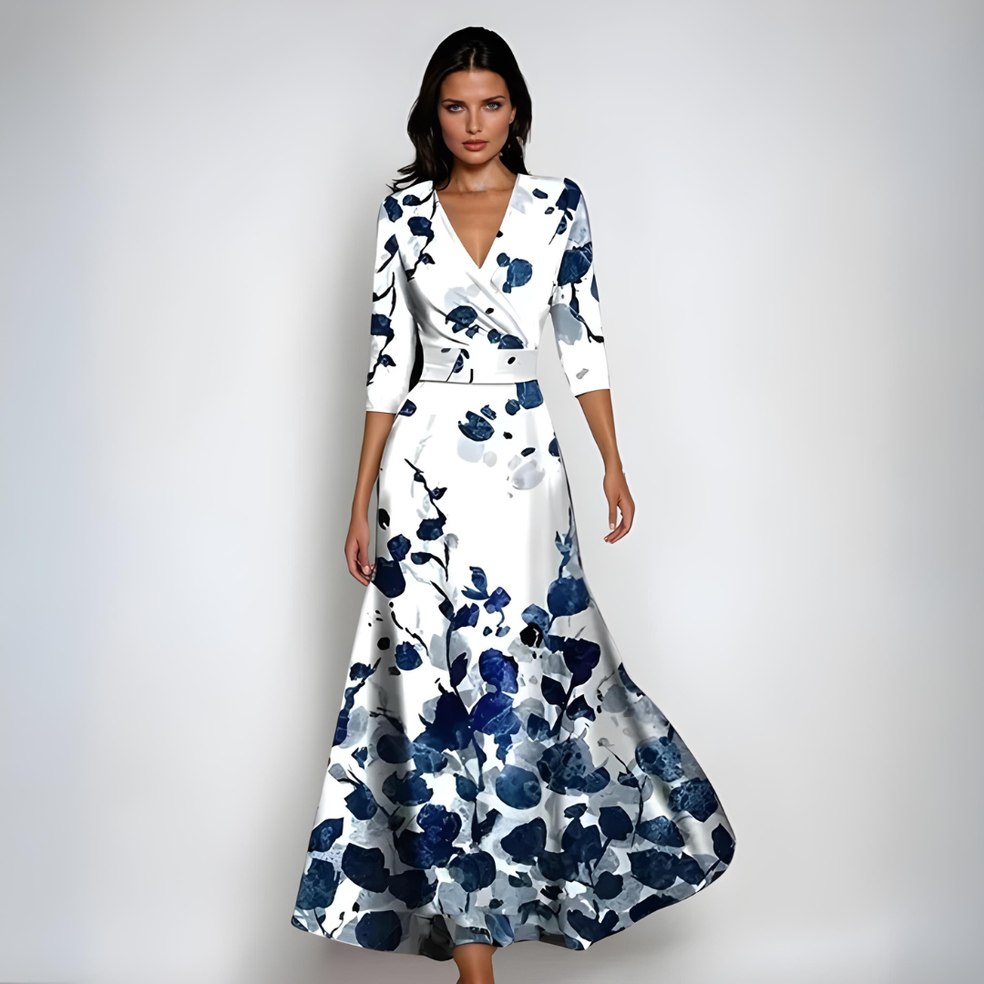 Donna - Elegancka sukienka w kwiaty 