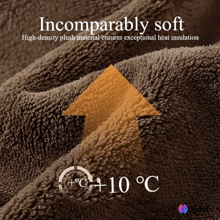 Casaco nórdico com capuz e toque suave