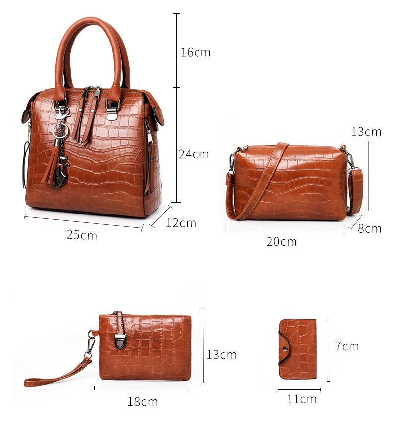 Barbara's Bags - Everyday Elegance 4-Piece Leather Bag Set
