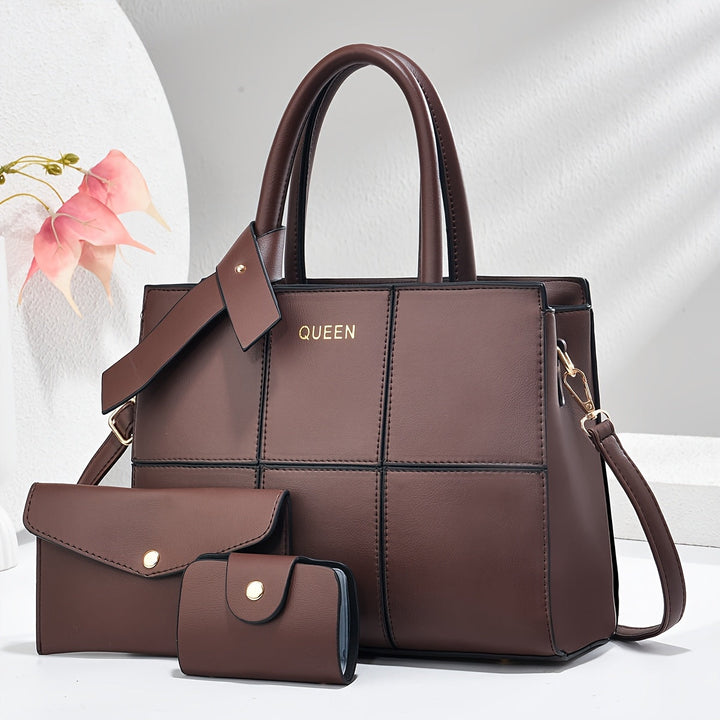 Barbara's Bags - Chic Leather 3-Piece Leather Bag Set