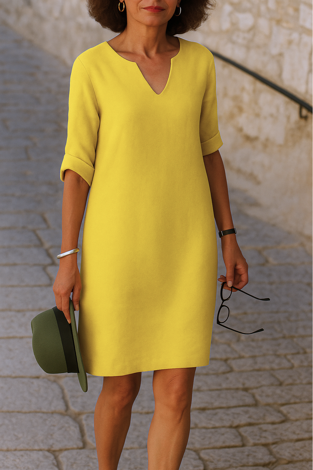 Lea – Elegancka sukienka z dekoltem w serek 