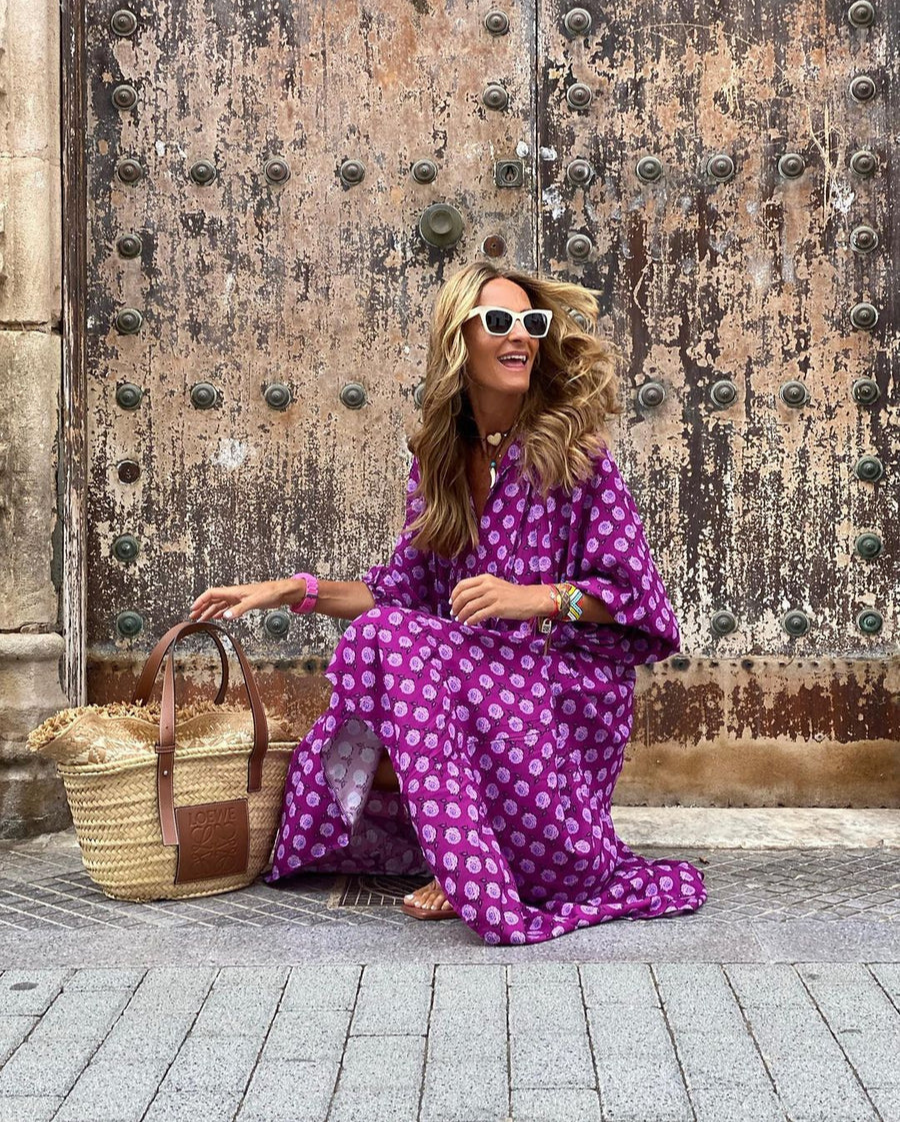 Elin | Bawełniana sukienka maxi w stylu boho