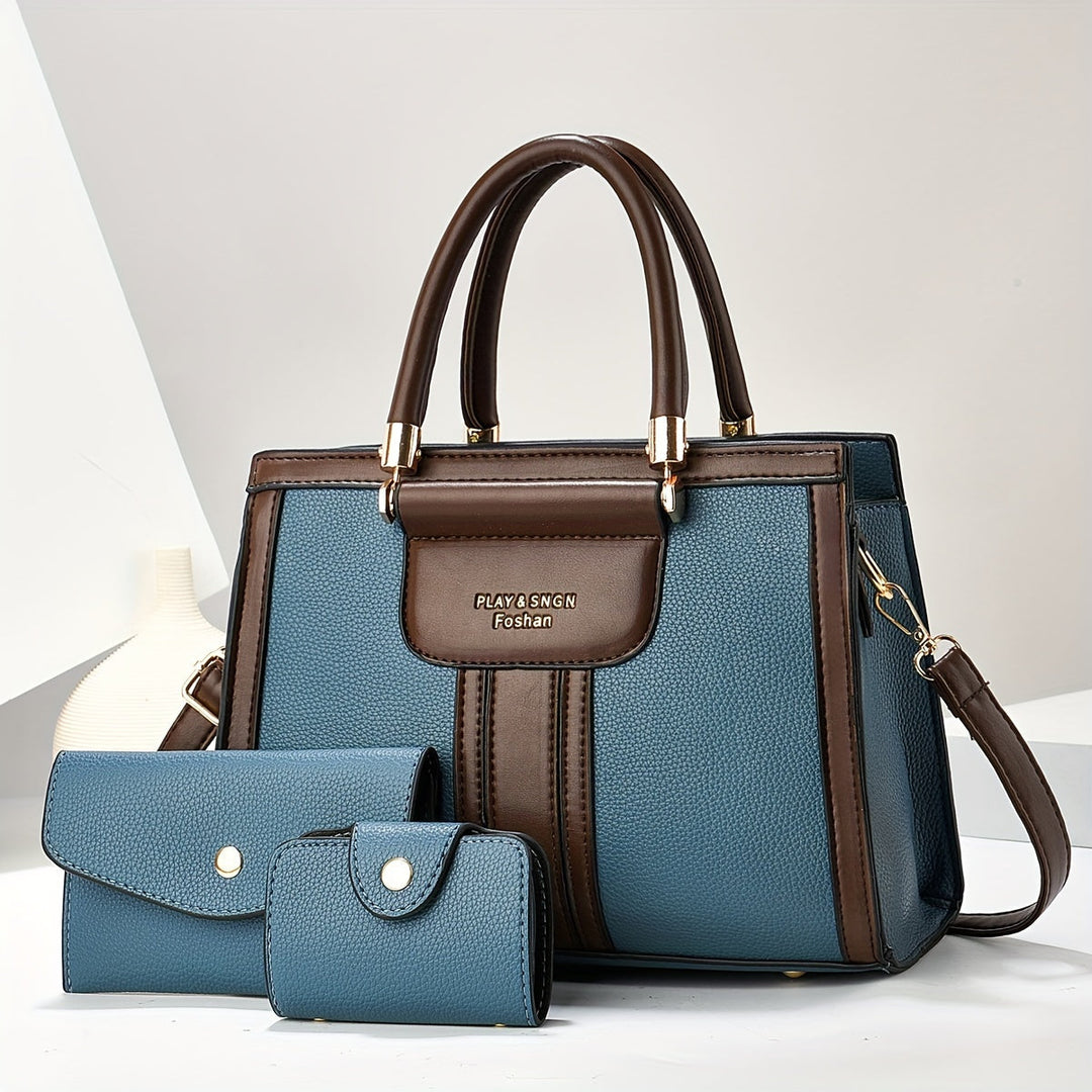 Barbara's Bags - Elegant 3-Piece Leather Bag Set