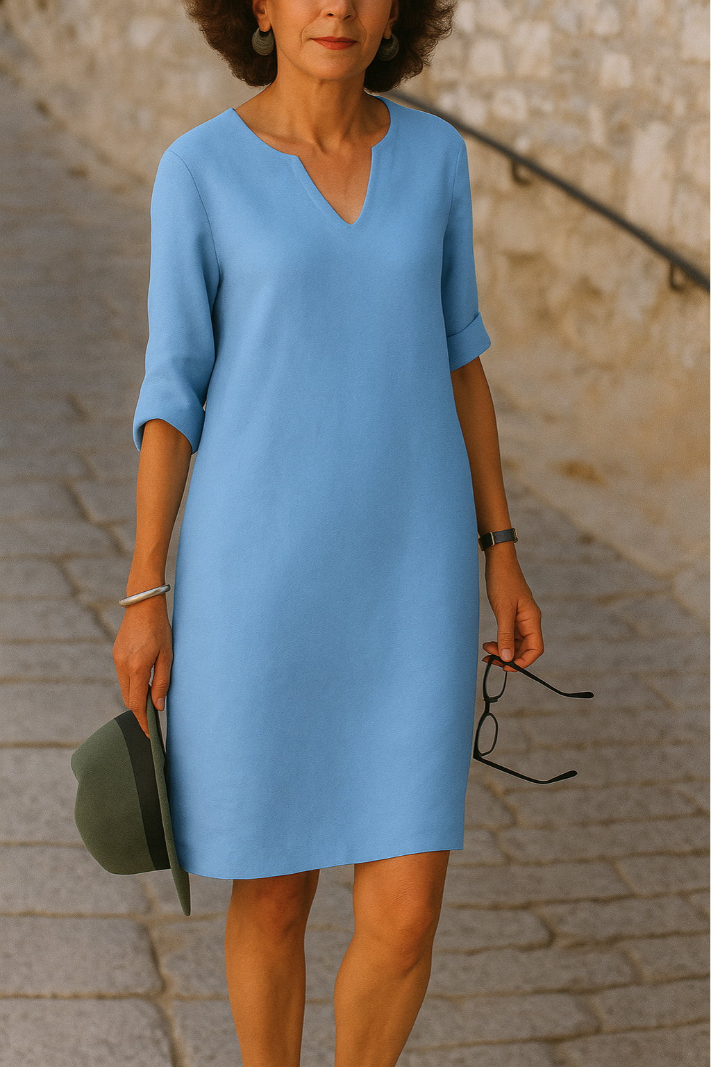 Lea – Elegancka sukienka z dekoltem w serek 
