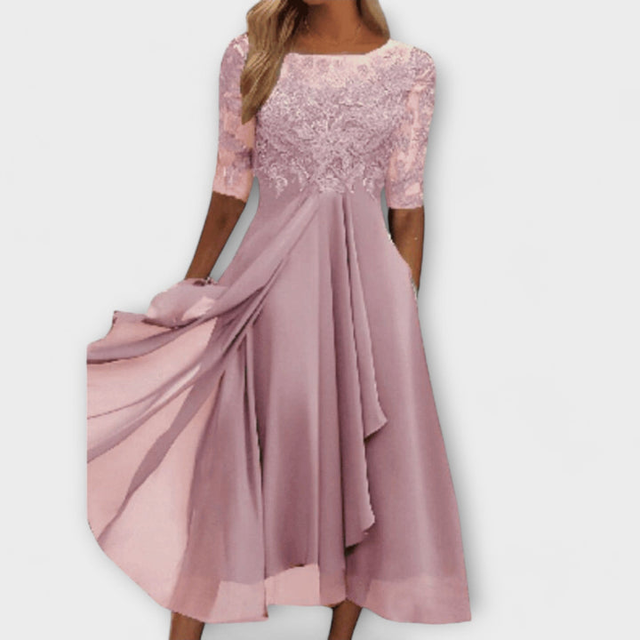 Sara – Eleganckie suknie dla gości weselnych