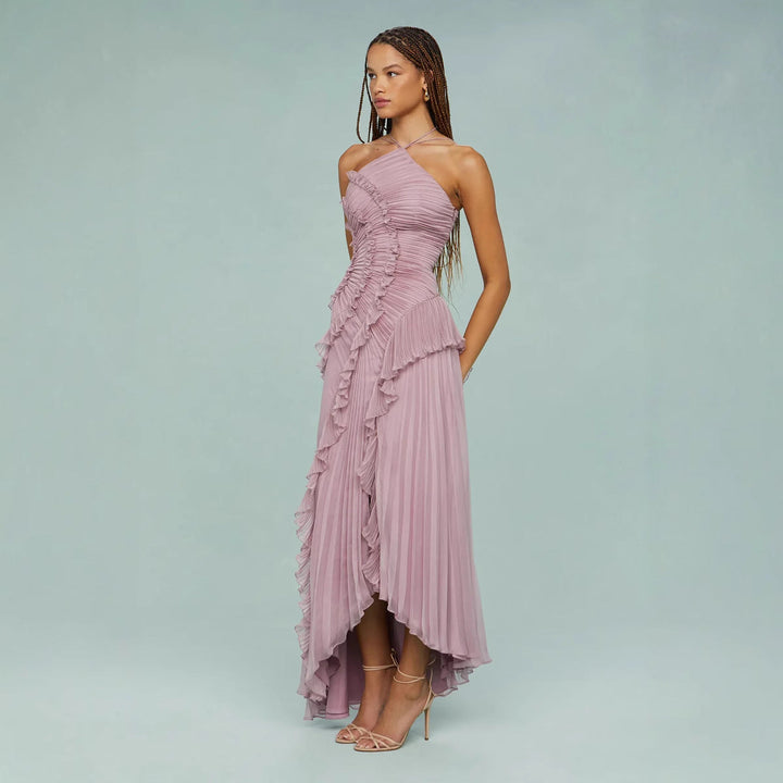 Yumi – Elegancka sukienka z falbanką 