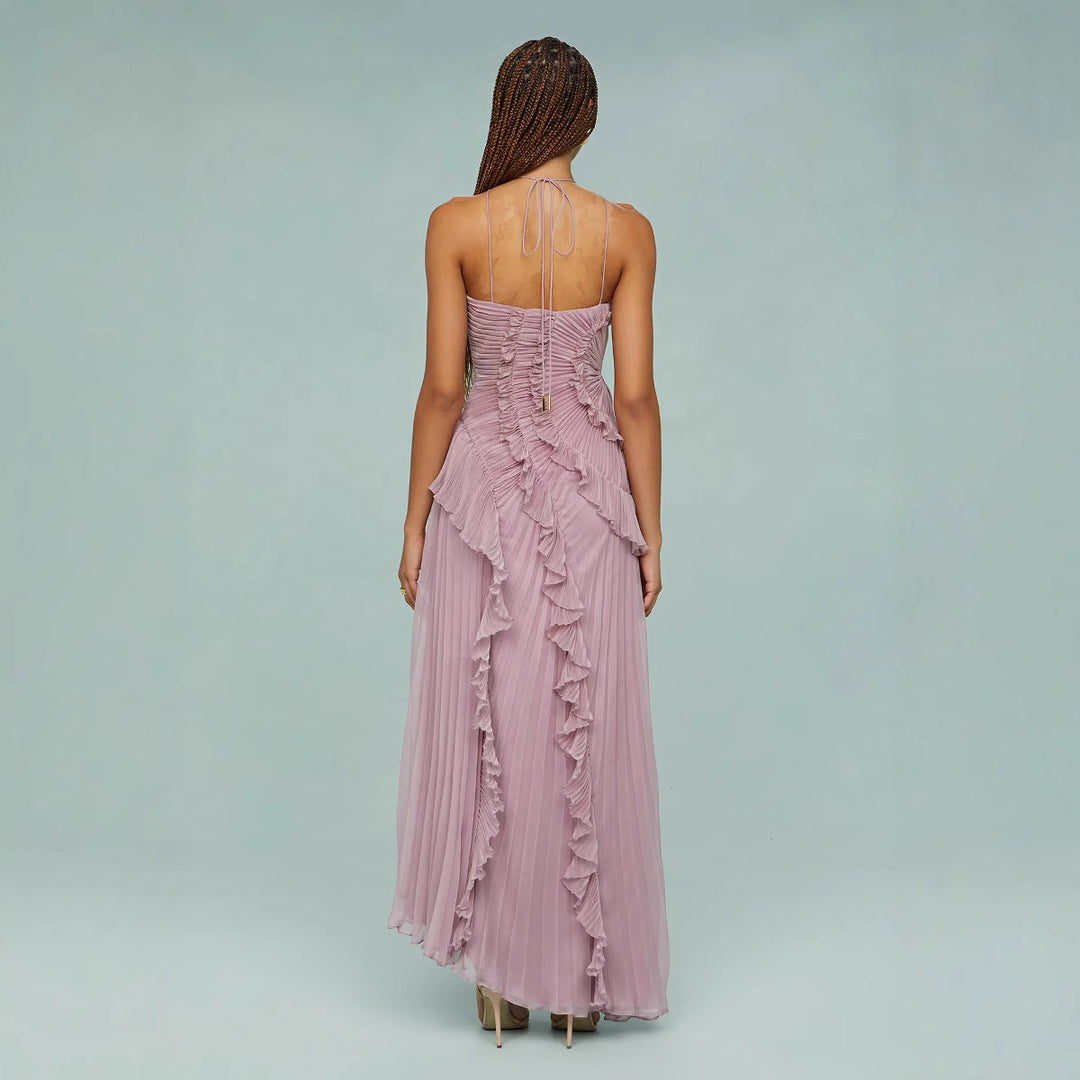 Yumi – Elegancka sukienka z falbanką 