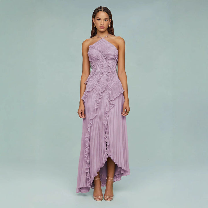 Yumi – Elegancka sukienka z falbanką 