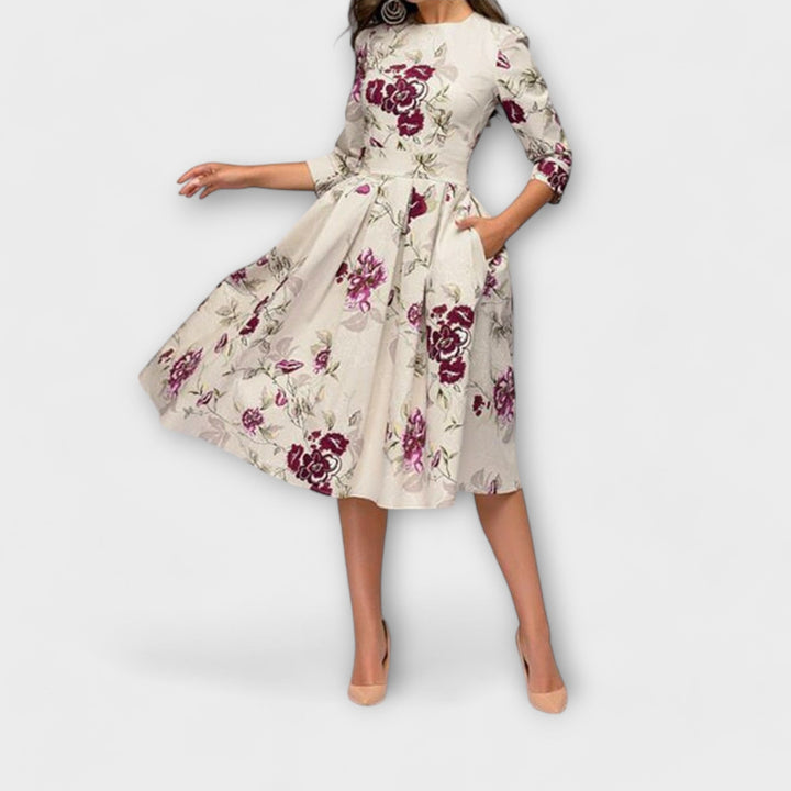 Carolina - Elegancka sukienka do kolan