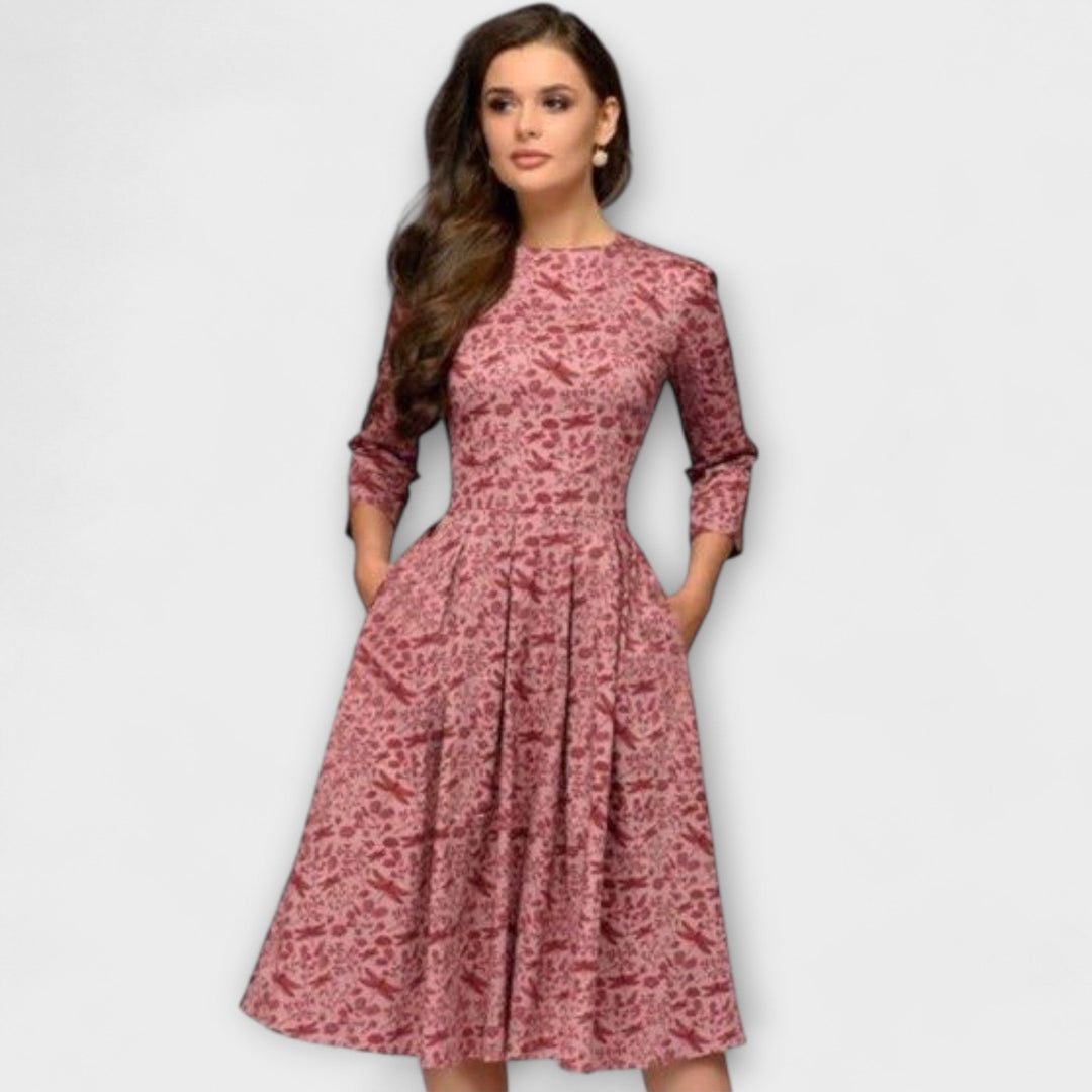 Carolina - Elegancka sukienka do kolan