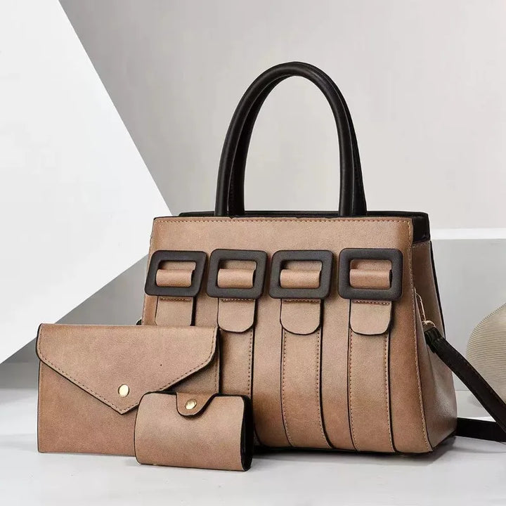 Barbara's Bags - Luxurious Statement 3-Piece Leather Bag Set