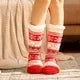 Christmas Gift Slipper Socks Women Thermal Winter Warm Plush Non slip Grip Sleeping Floor Short Sock Fuzzy Fluffy Female Cartoon