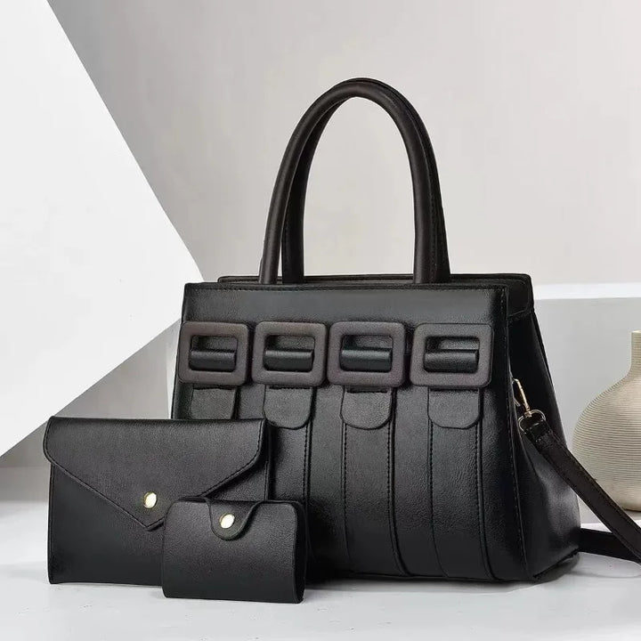 Barbara's Bags - Luxurious Statement 3-Piece Leather Bag Set