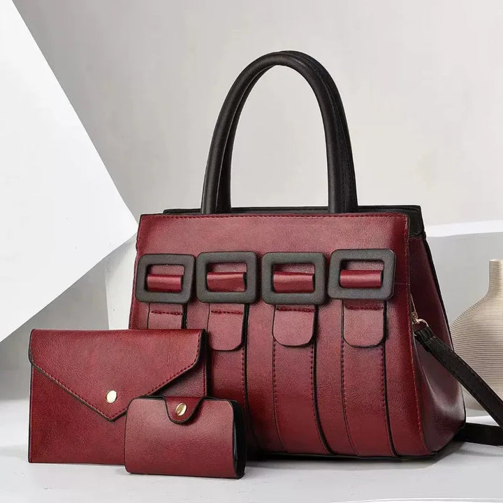 Barbara's Bags - Luxurious Statement 3-Piece Leather Bag Set