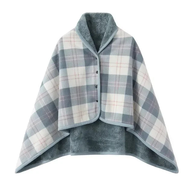 Wearable Plaid Fleece Blanket