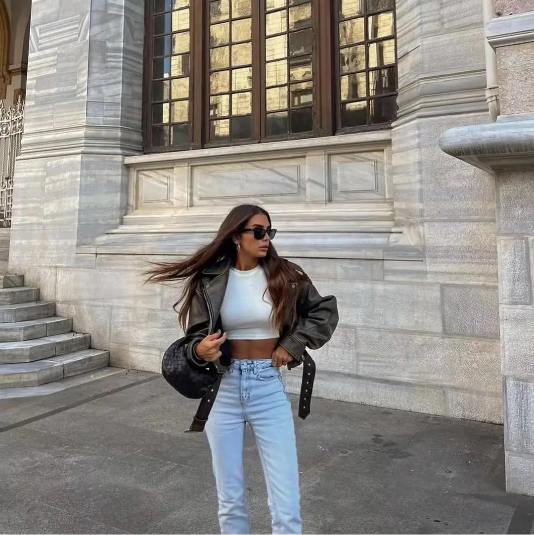 Bellini | Jaqueta versátil de couro de alta qualidade