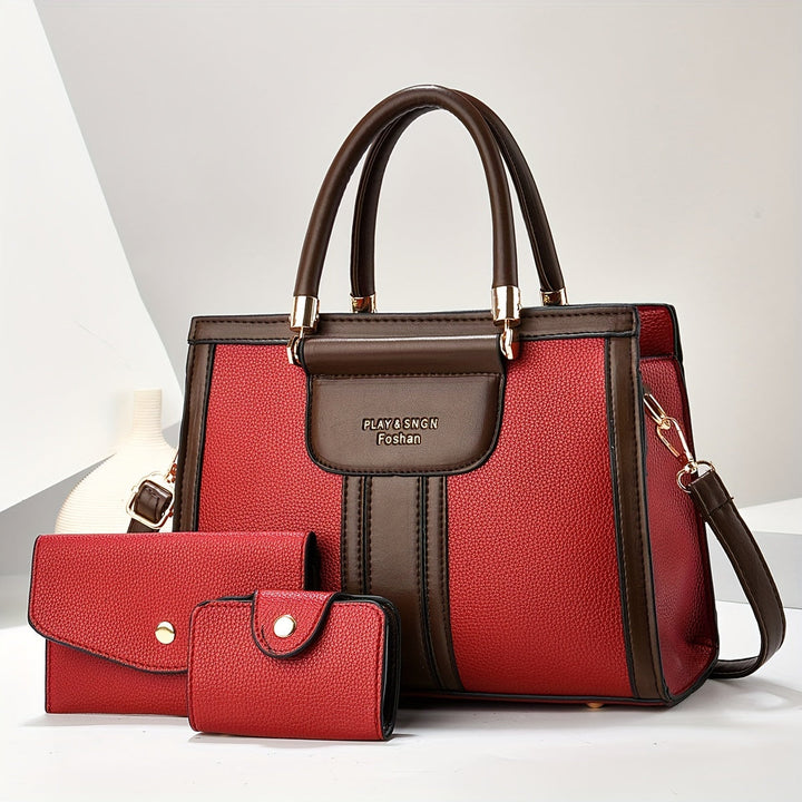 Barbara's Bags - Elegant 3-Piece Leather Bag Set