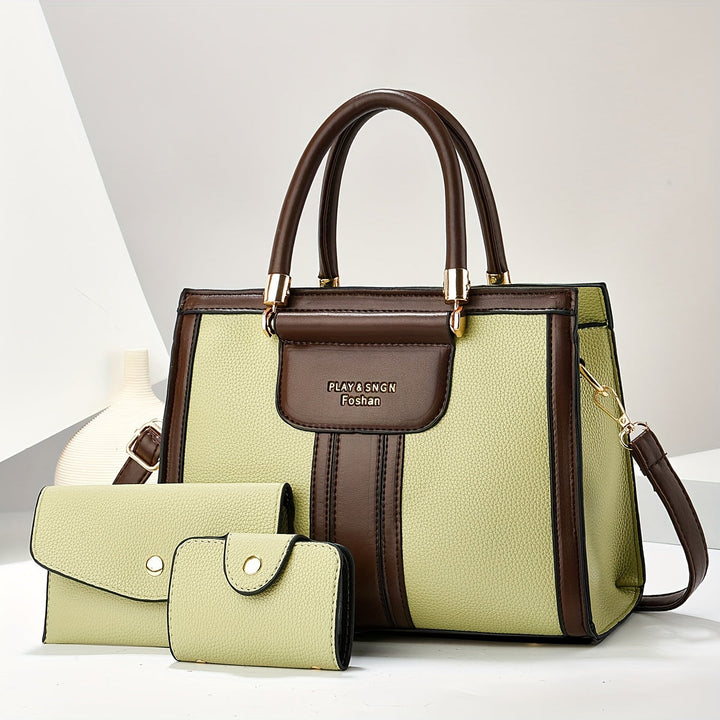 Barbara's Bags - Elegant 3-Piece Leather Bag Set