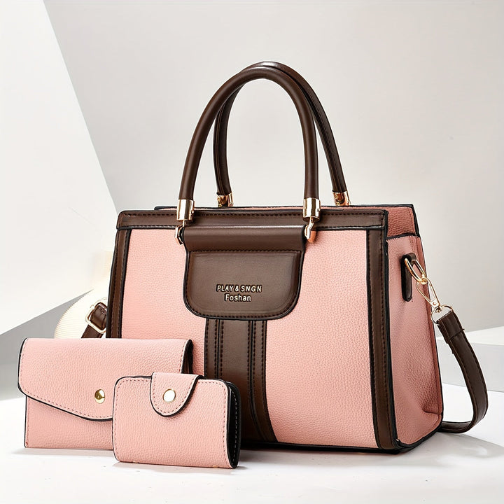 Barbara's Bags - Elegant 3-Piece Leather Bag Set