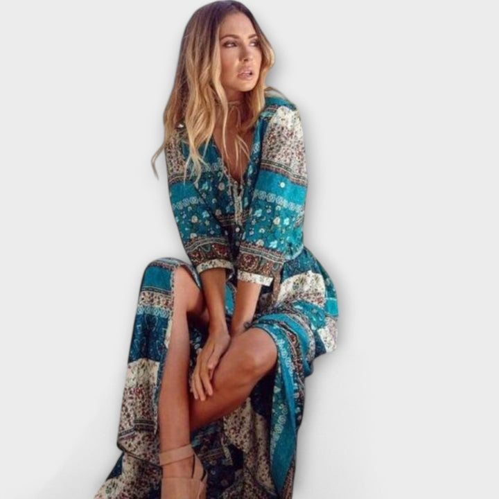 Carina - sukienka midi w stylu boho