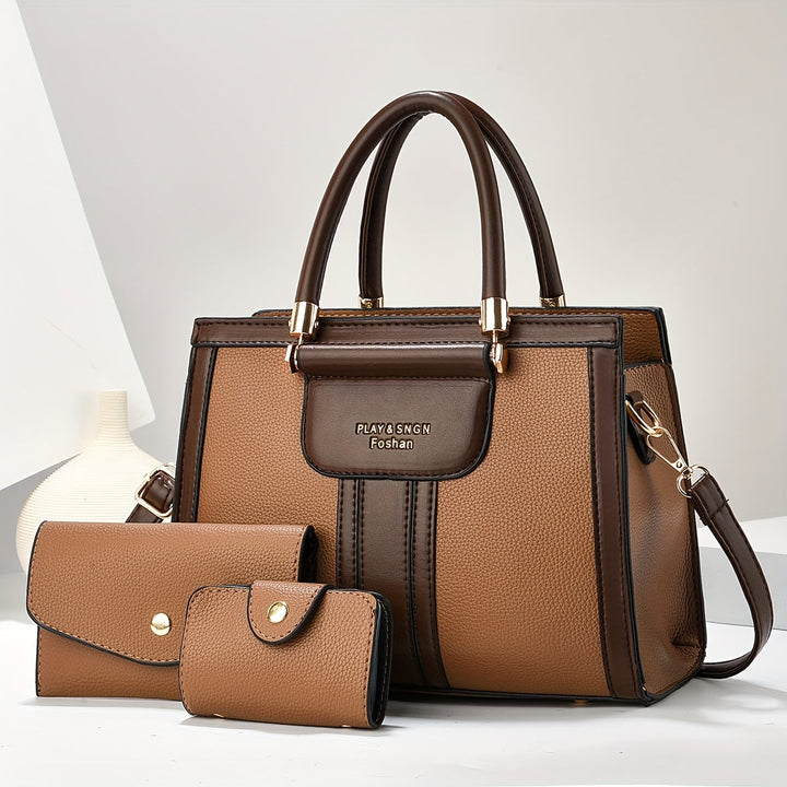 Barbara's Bags - Elegant 3-Piece Leather Bag Set