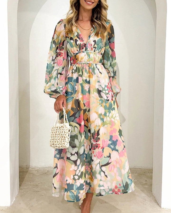 Elvira - Długa sukienka w stylu boho chic