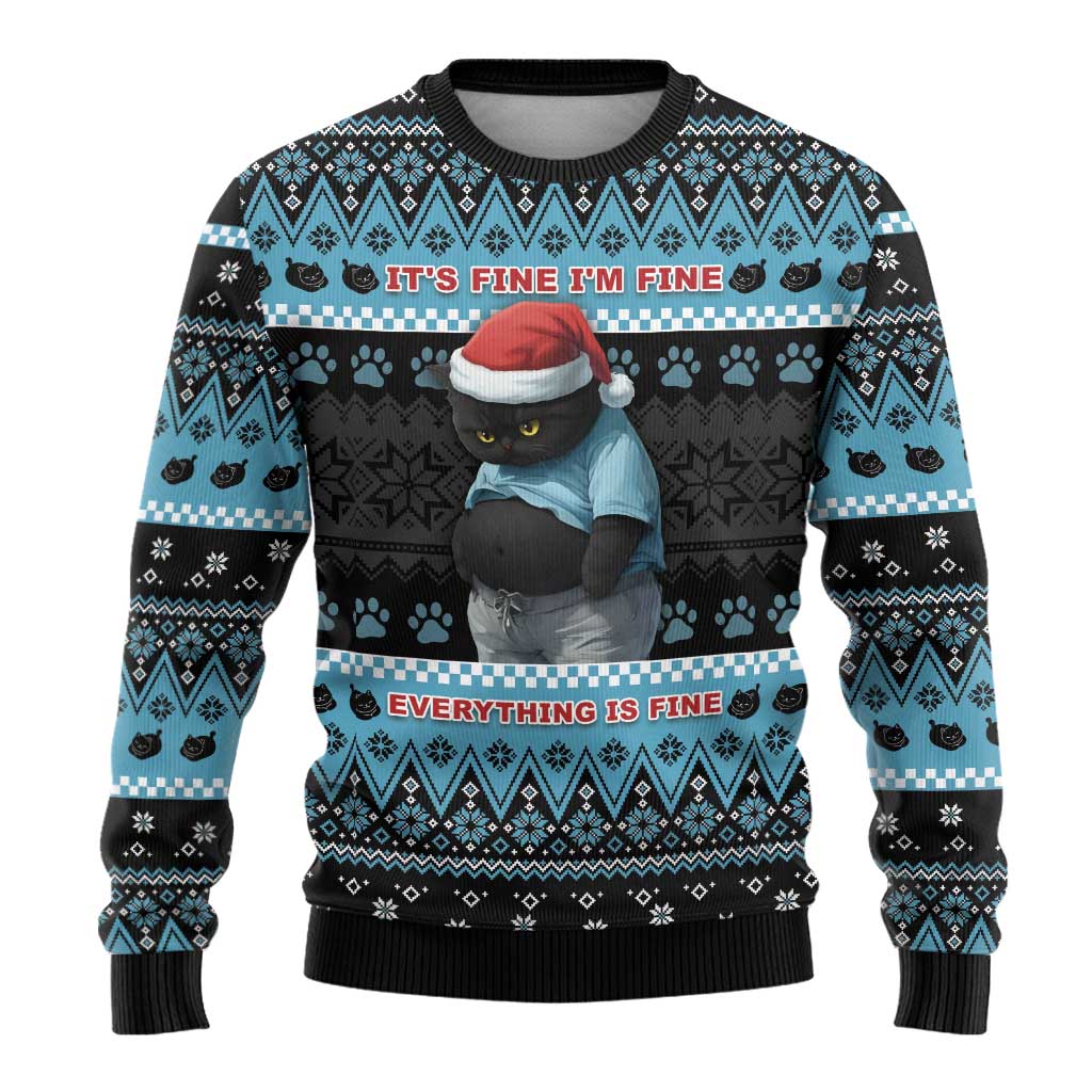 Gato Natalino Camisola de Natal Feio