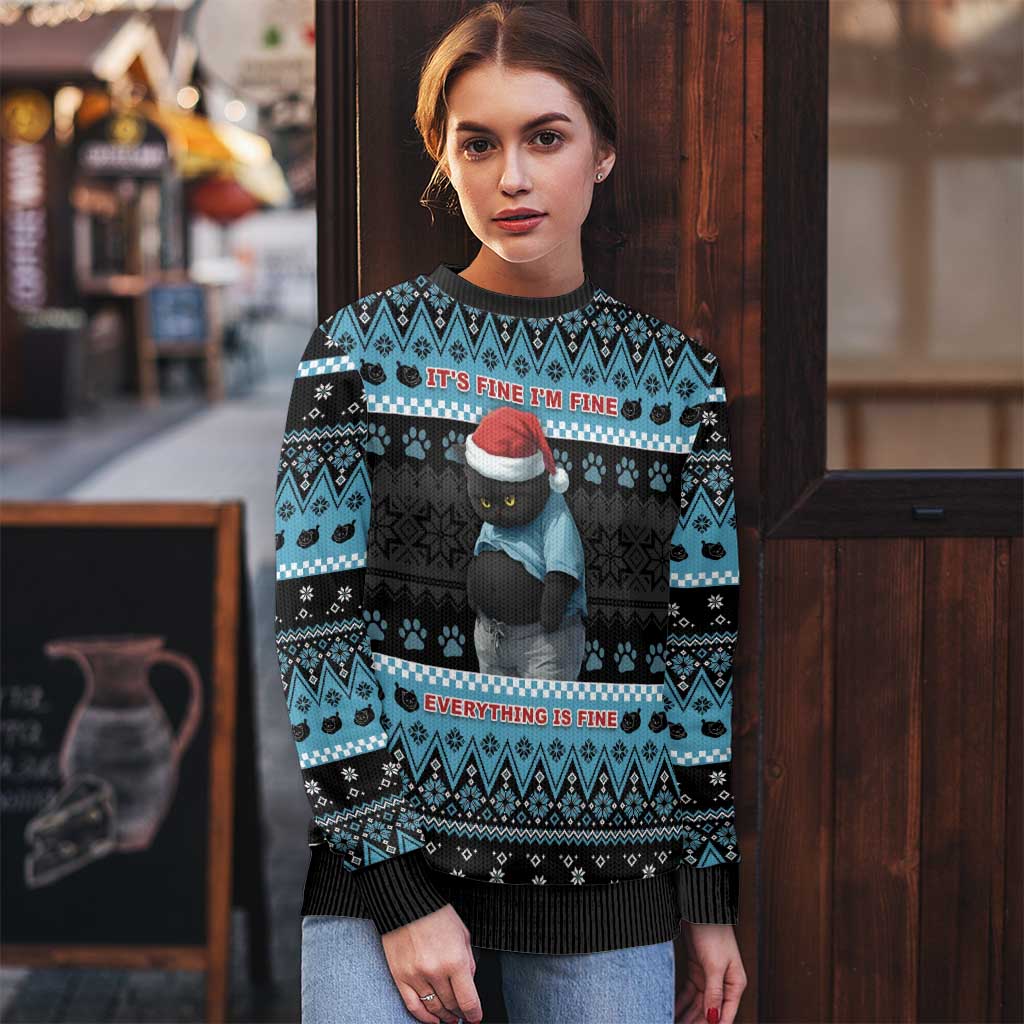 Gato Natalino Camisola de Natal Feio