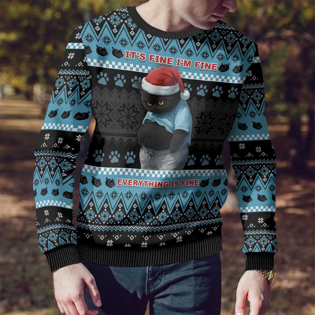 Gato Natalino Camisola de Natal Feio