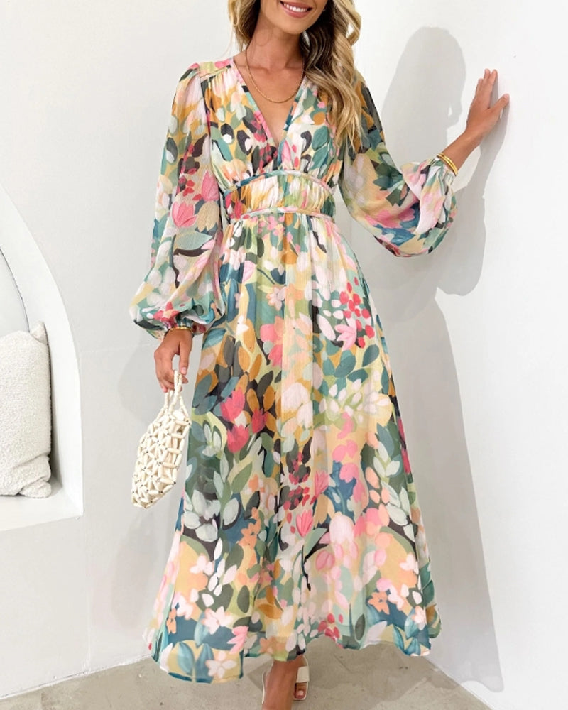 Elvira - Długa sukienka w stylu boho chic
